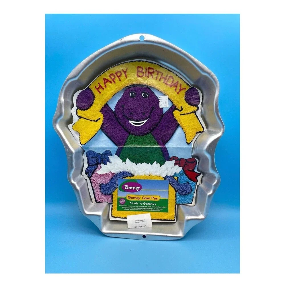 Wilton Barney Happy Birthday Cake Pan Mold Aluminum 2015-3450 Vintage 1998 Used